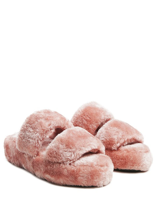 Furry Slip on Slippers