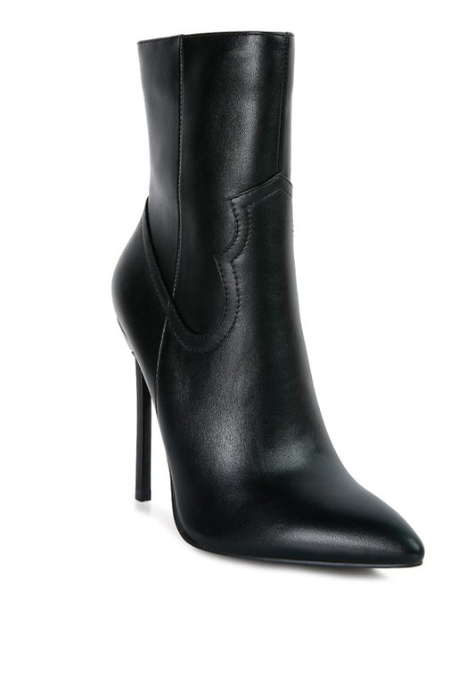 High Heel Cowgirl Ankle Boot