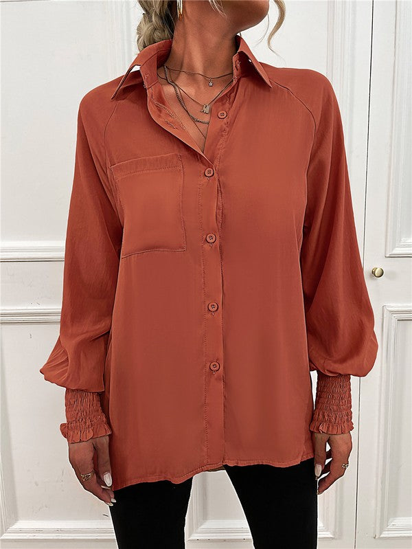 Classy Woman Button Down Blouse