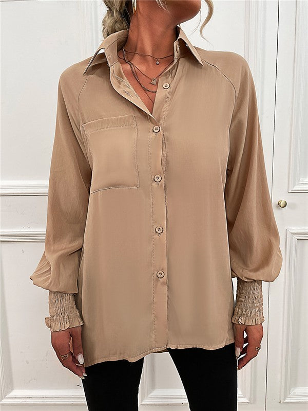 Classy Woman Button Down Blouse