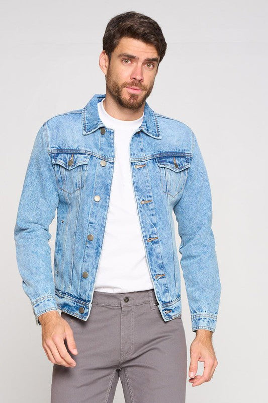 Men's Light Washed Denim Jacket