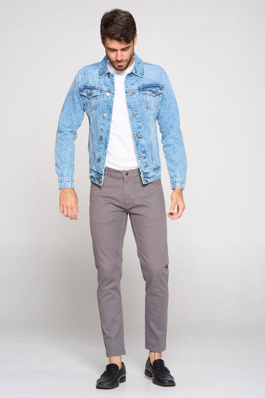 Men's Light Washed Denim Jacket