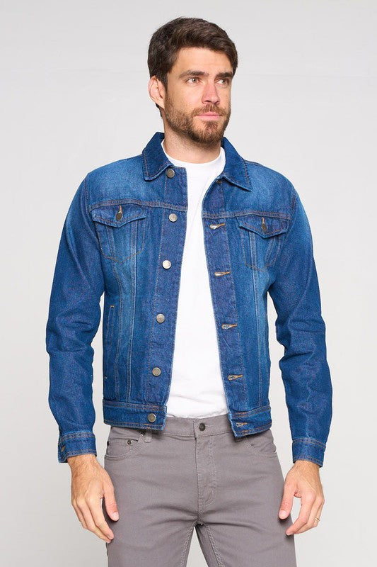 Men's Dark Washed Denim Jacket