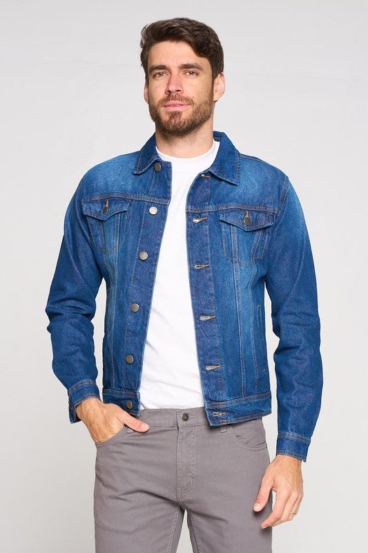 Men's Dark Washed Denim Jacket