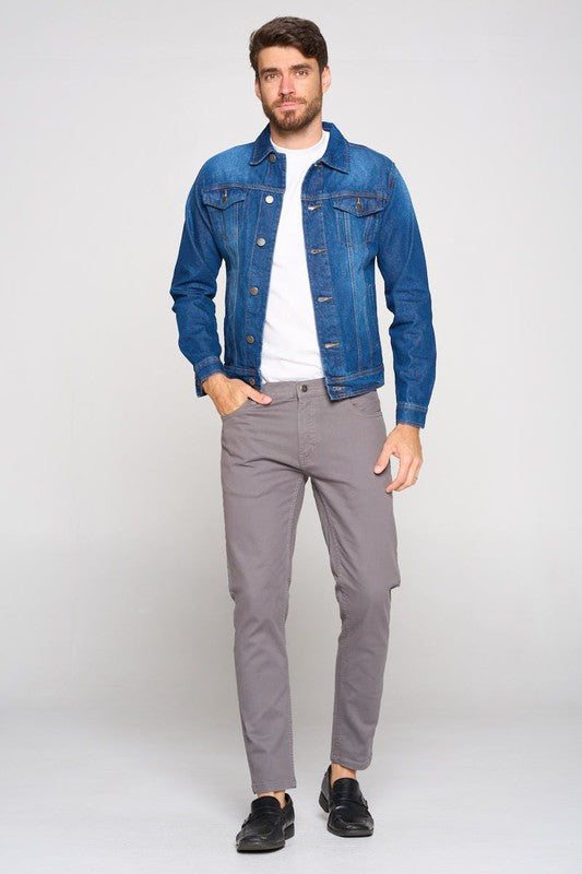 Men's Dark Washed Denim Jacket