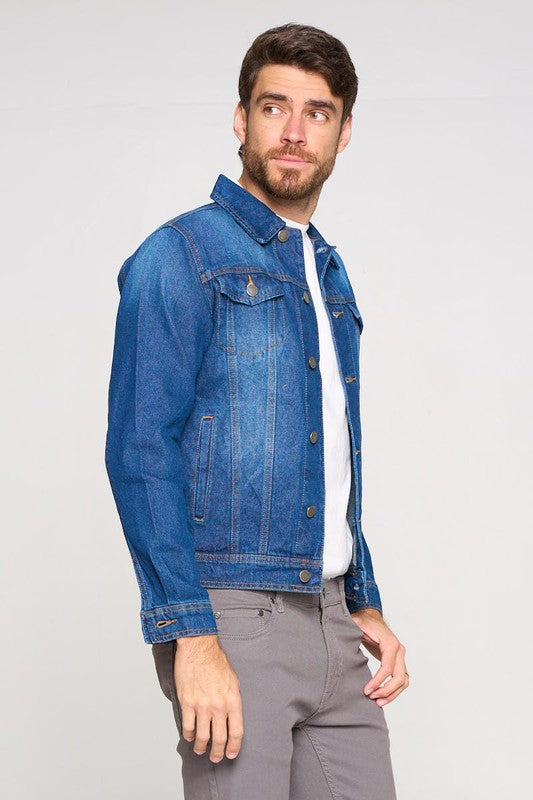 Men's Dark Washed Denim Jacket