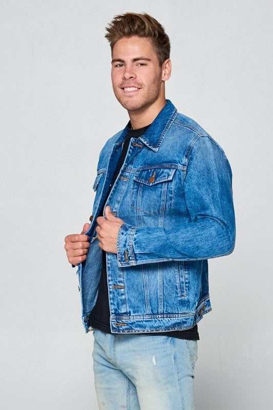 Men Washed Out Denim Jacket