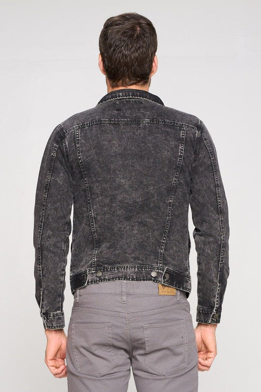 Men's Blk/Grey Denim Jacket