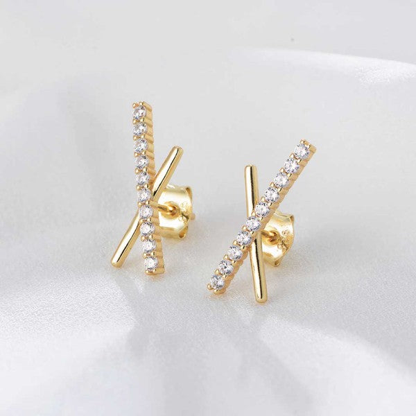 18K & Cubin Zirconia Kirby Earrings