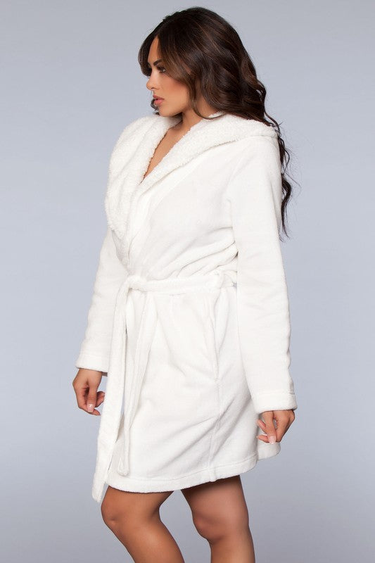 Plush Fleece Color Block Robe