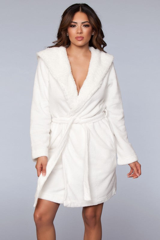 Plush Fleece Color Block Robe