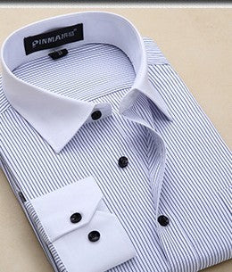 Men Plus Size Business Long Sleeve Shirts