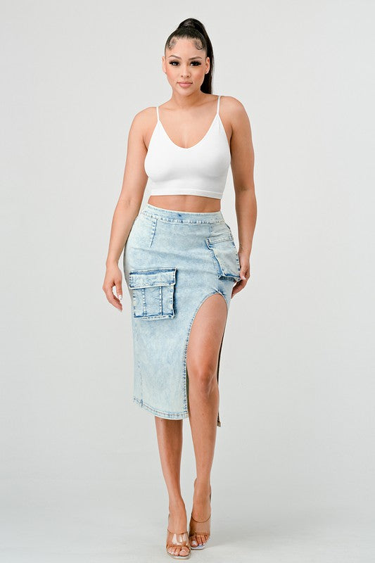 Casual Denim Skirt