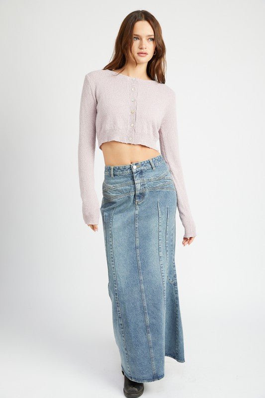 Ole School Denim Maxi Skirt