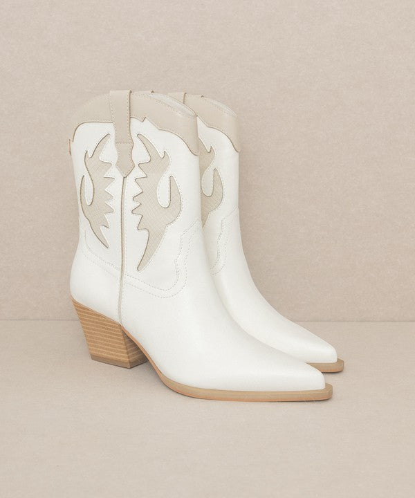 - Layered Panel Cowboy Boots