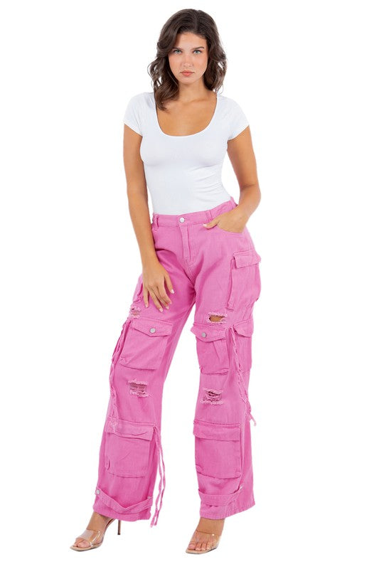 Tom Boy Denim Cargo Pants