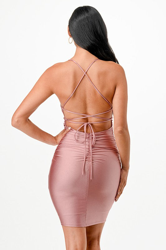 Sexy Back Back Mini Dress