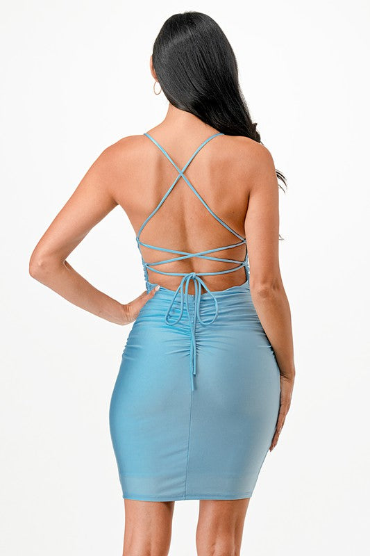 Sexy Back Back Mini Dress