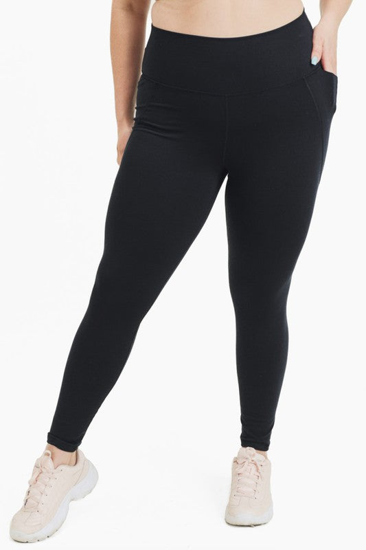 Curvy Tapered Band High Waist Leggings