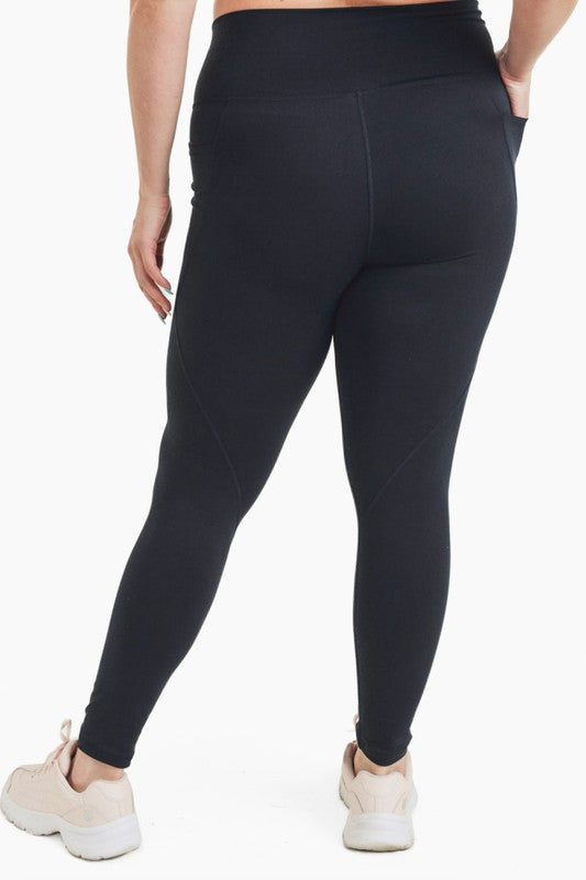 Curvy Tapered Band High Waist Leggings