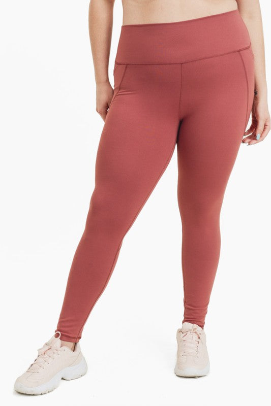 Curvy Tapered Band High Waist Leggings