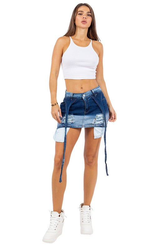 Tom Boy Mini Denim Skirt