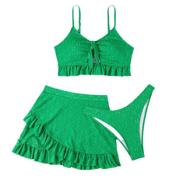 3 Piece Mini swimsuit and cover up set