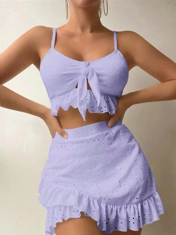 3 Piece Mini swimsuit and cover up set