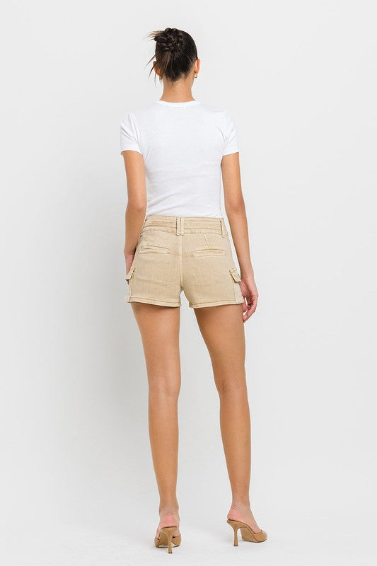 High Rise Cargo Shorts