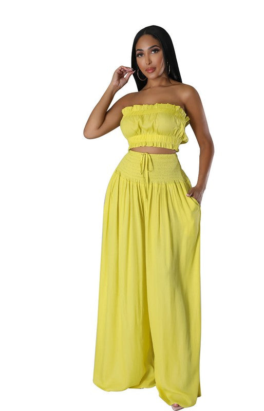 Wide leg 2Pc Pant Set