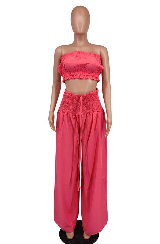 Wide leg 2Pc Pant Set