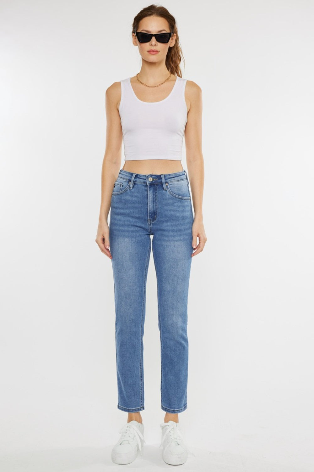 Plus Size Walk In The Park  High Waist Jeans