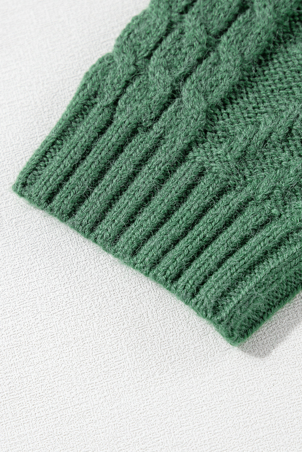 Green Colorblock Drop Shoulder Sweater