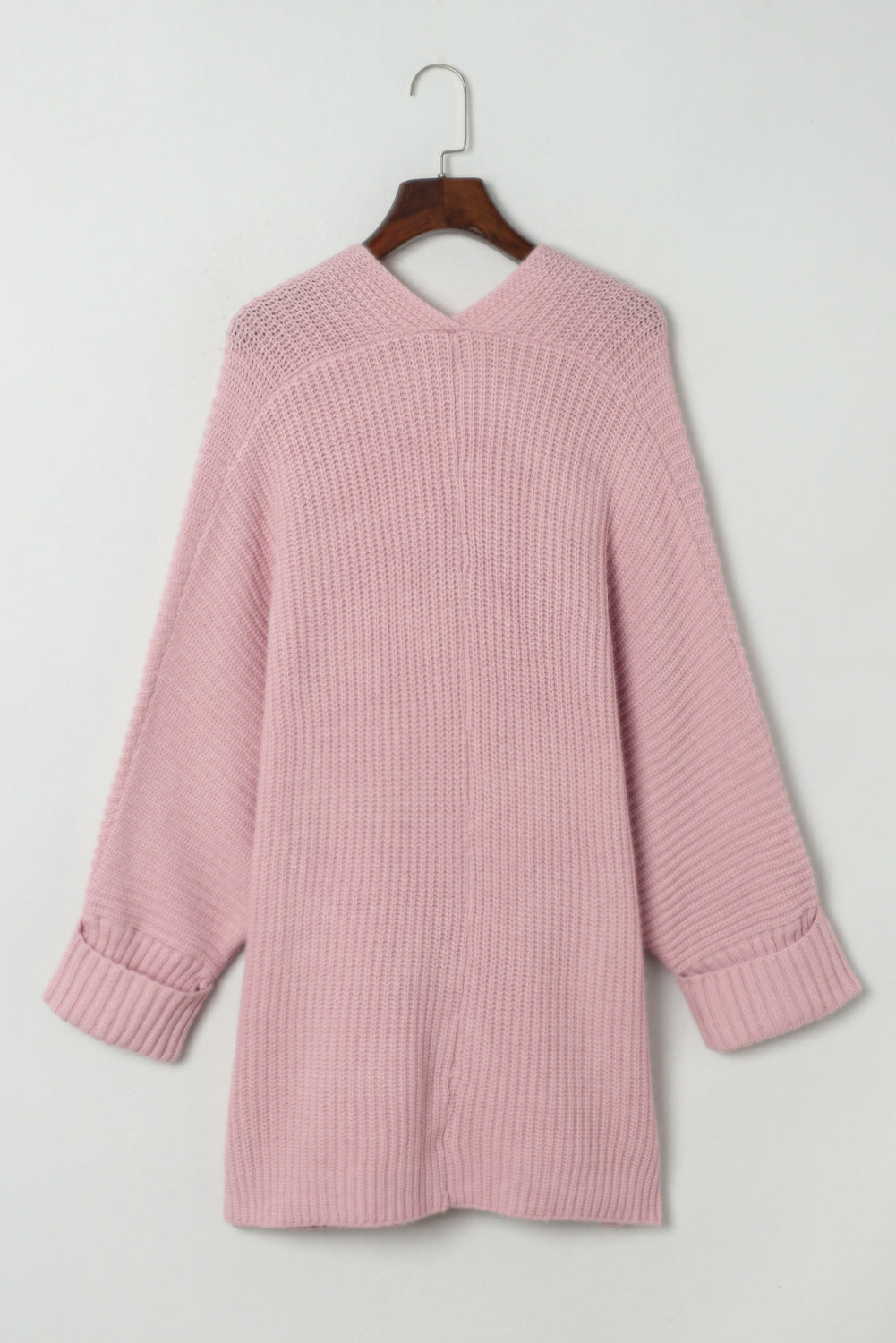 Apricot Oversized Fold Over Sleeve Cardigan