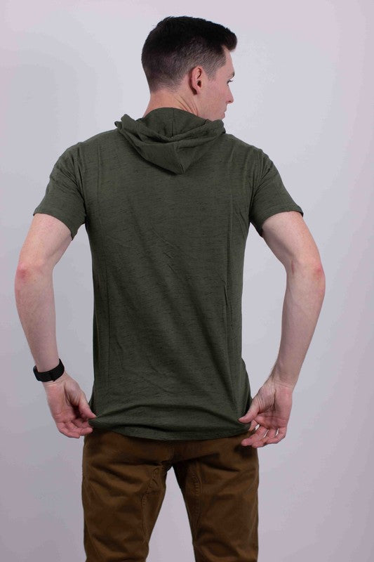 Light Weight Triblend Short  Sleeve  Hoodie