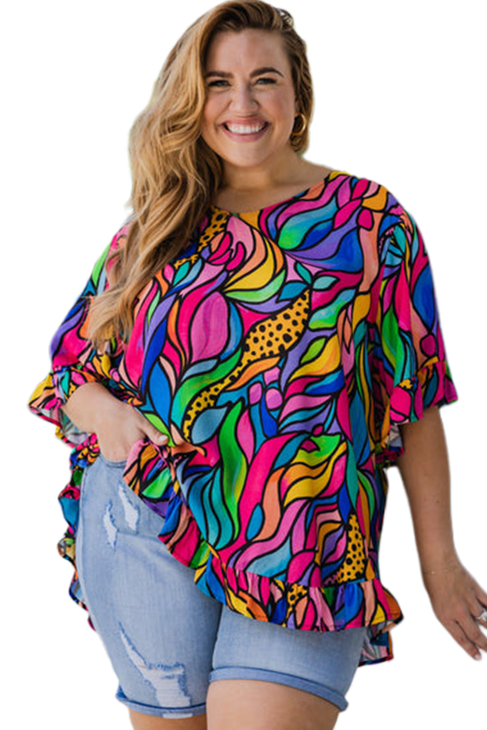 Multi Color Plus Size Blouse