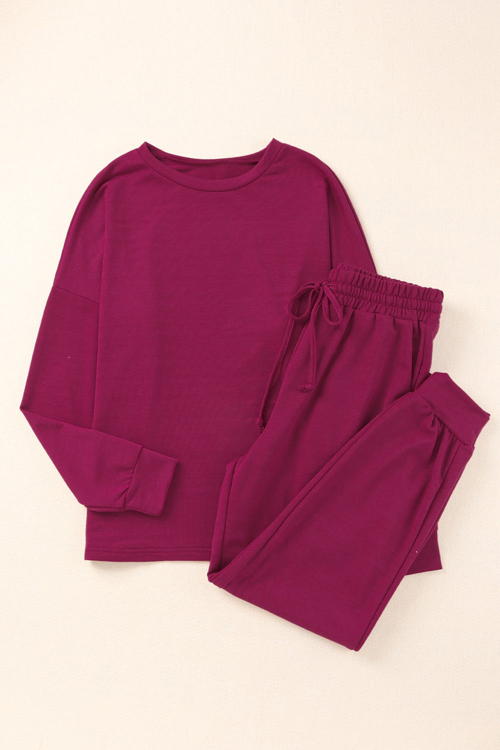 Long Sleeve Pullover Loungewear Set (Curvy Sizes)