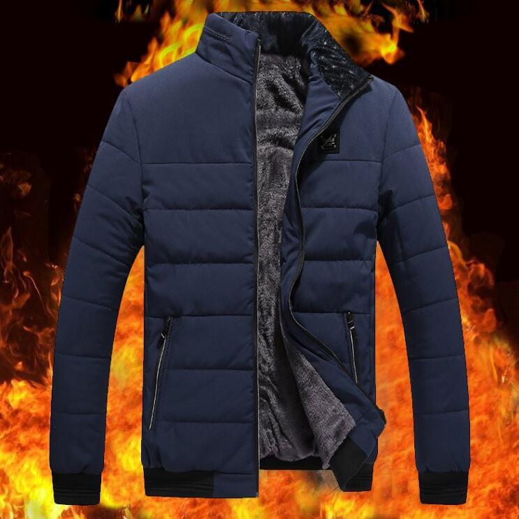 Men's Fleece-lined Cotton-padded Jacket (up to size 4X)