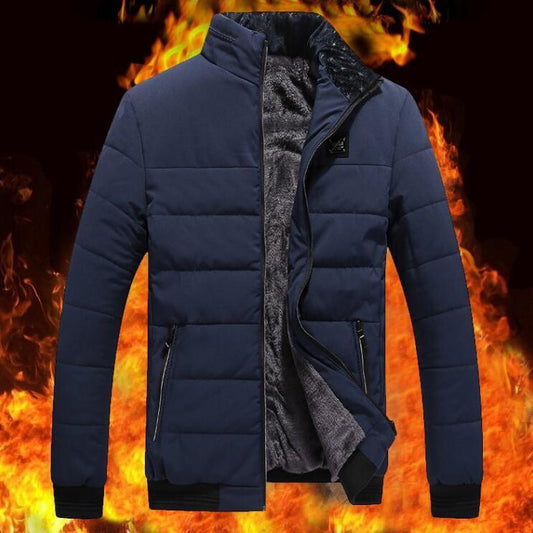 Men's Fleece-lined Cotton-padded Jacket (up to size 4X)