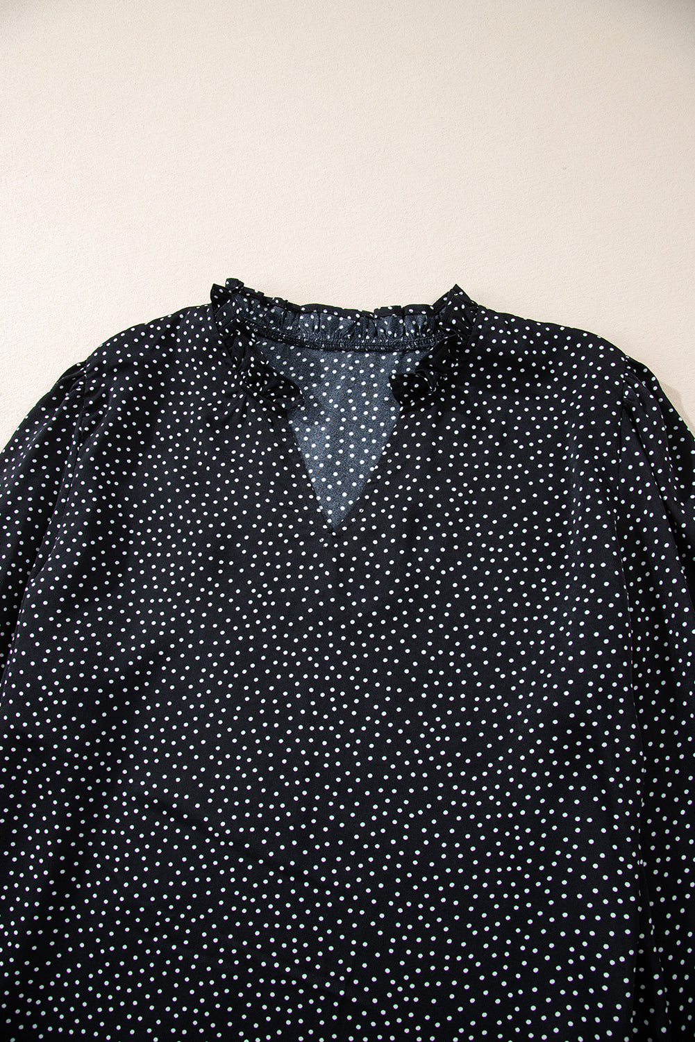 Black Plus Size Leopard Print V Neck Blouse