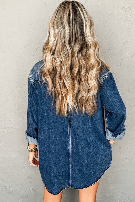 Oversized Sail blue Denim Jacket