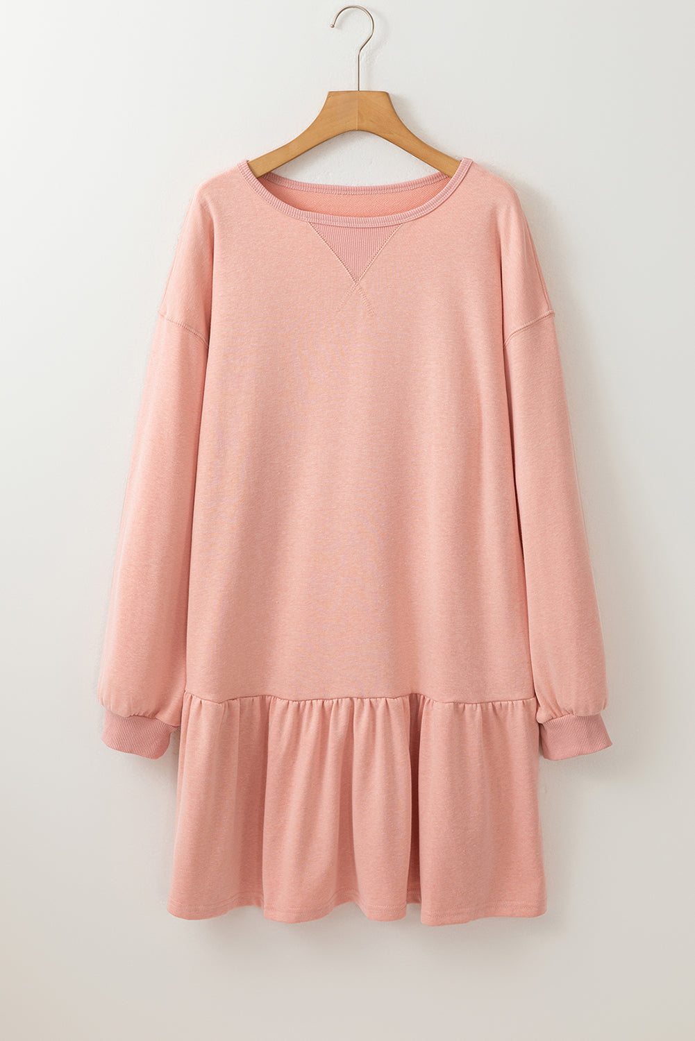 Dusty Pink Puff Sleeve Mini Dress