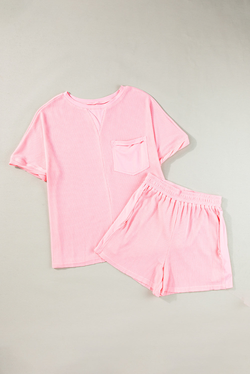 Light Pink Oversize Tee and Shorts Set