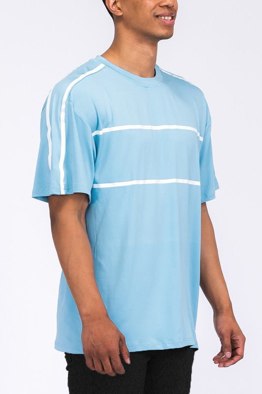 Round Neck Tape Stripe T-shirt