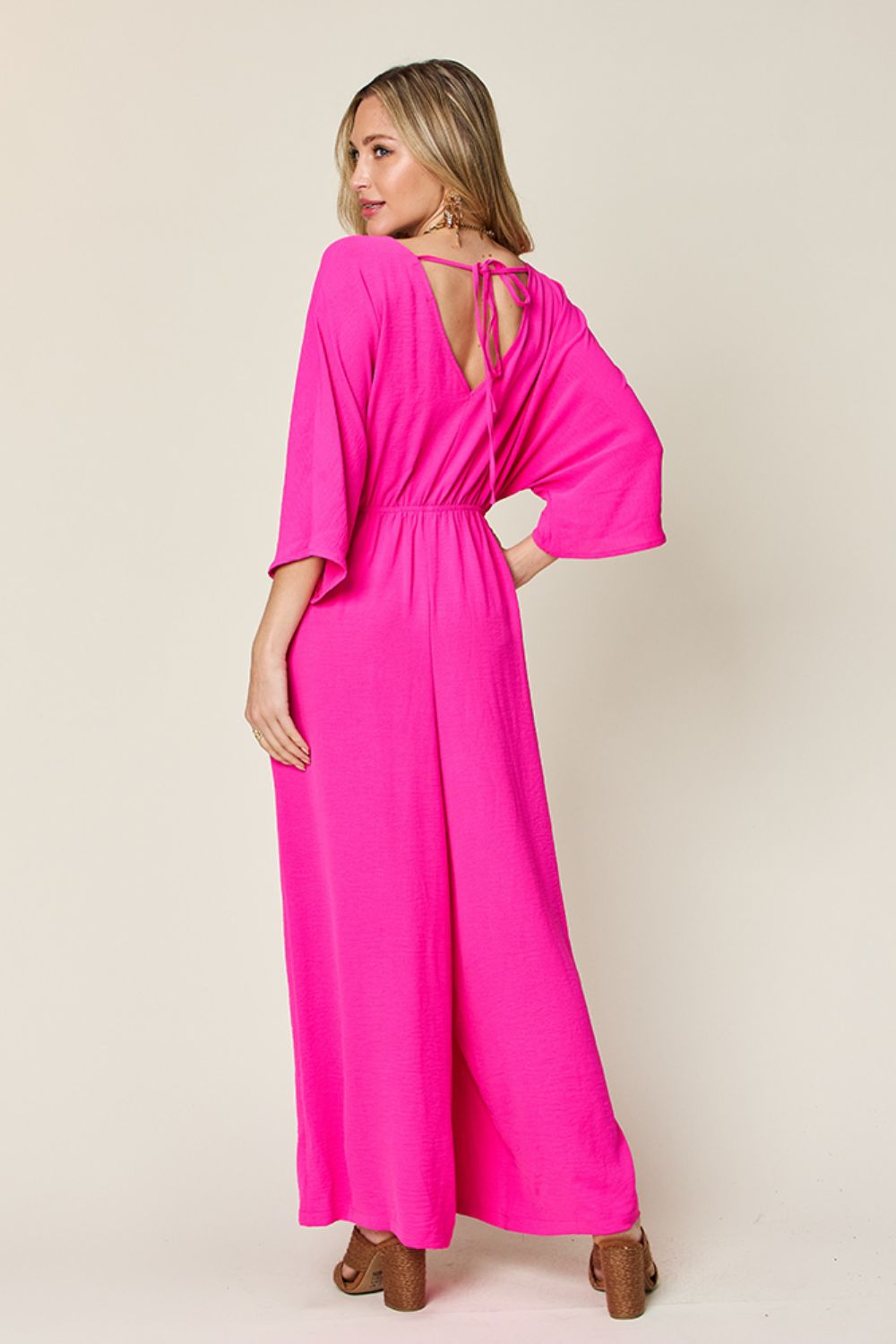 Double Take Plus Size Wide Leg Jumpsuit