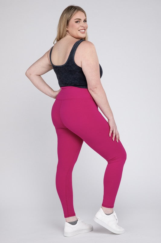 Plus Size V Waist Full Length Leggings