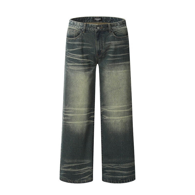 Men American Retro Washed Look Jeans