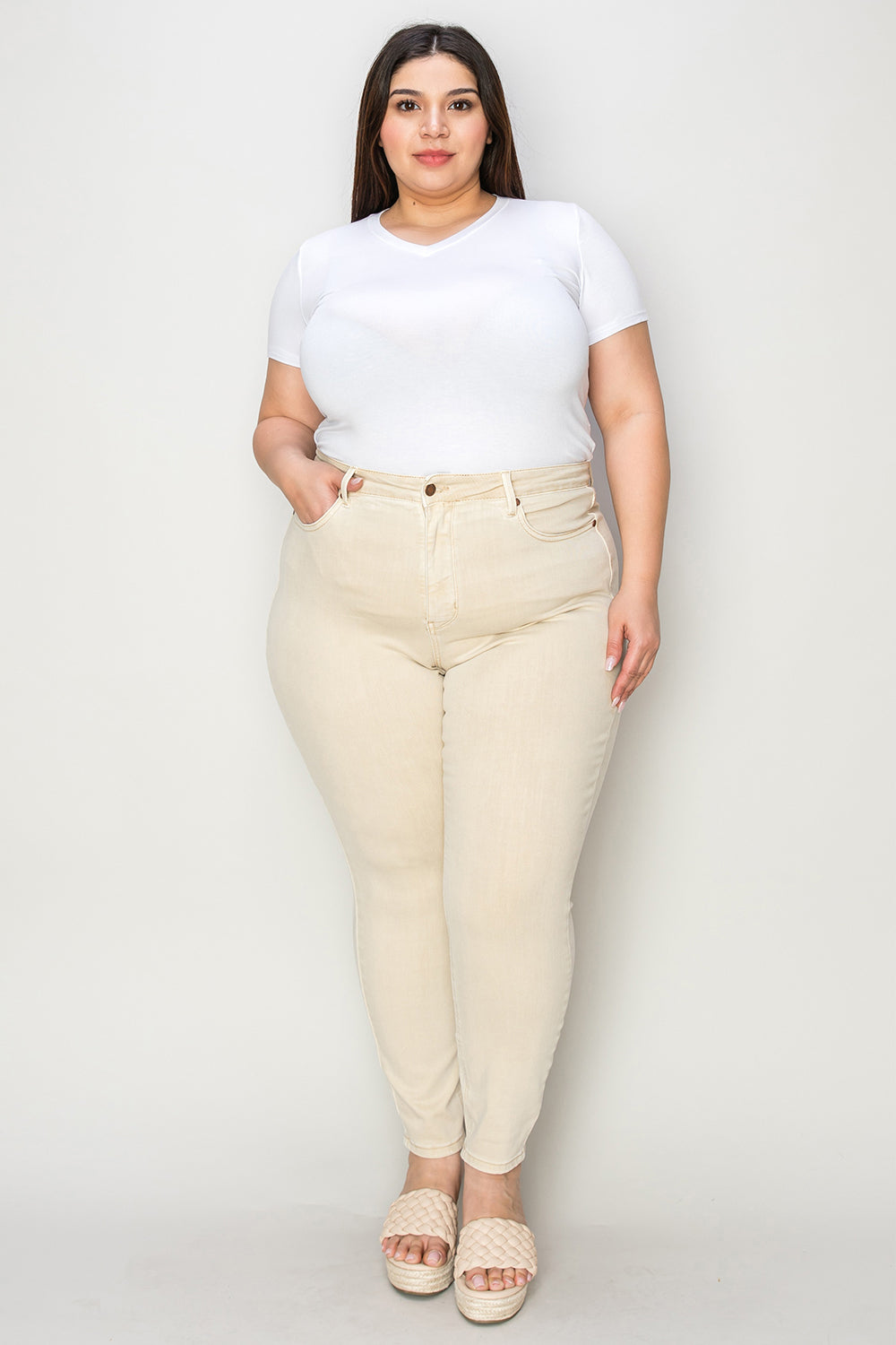 Plus Size Tummy Control Skinny Jeans