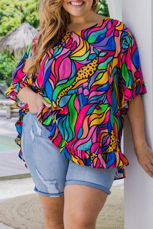 Multi Color Plus Size Blouse