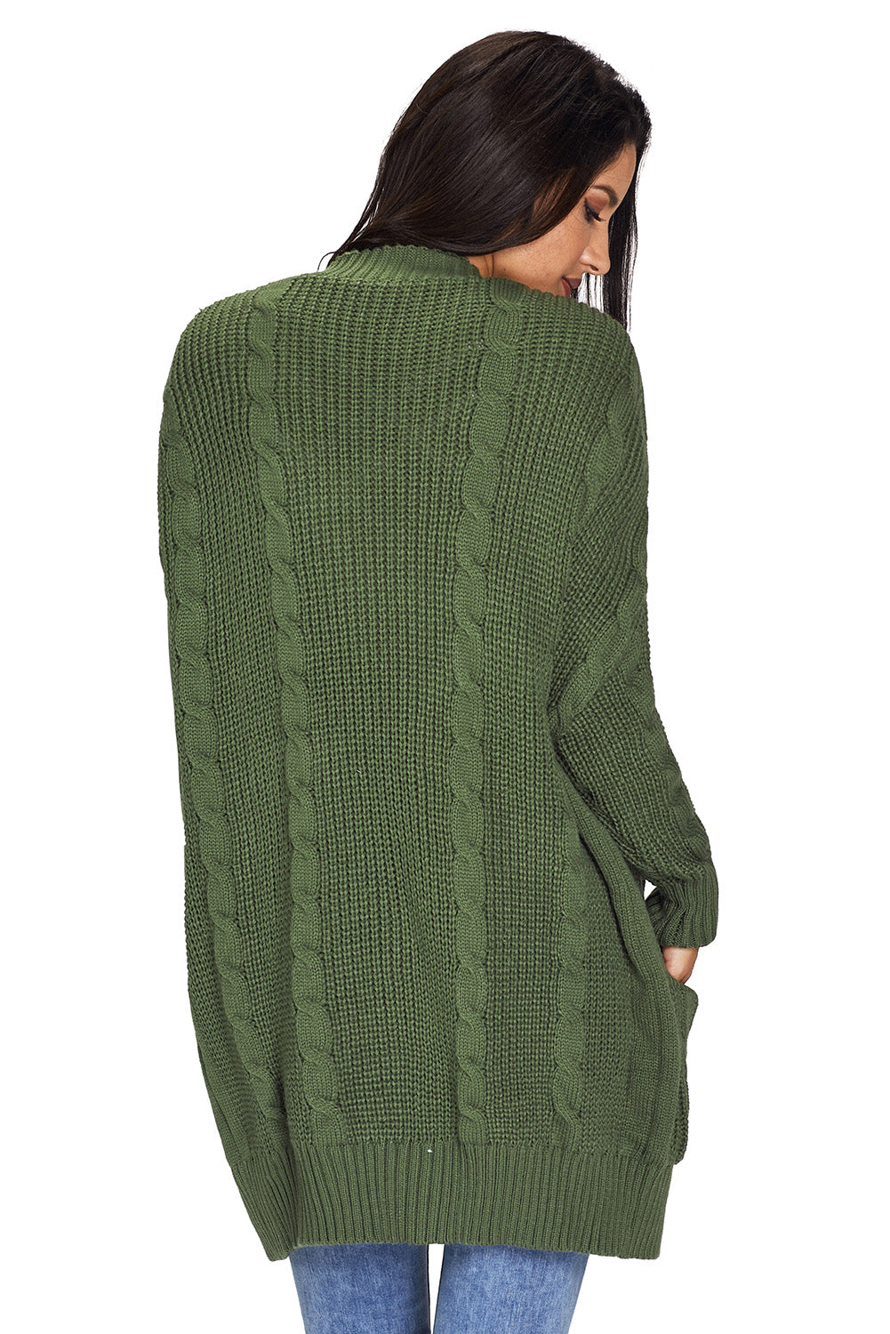 Knit Textured Long Cardigan (Up to size 4X)